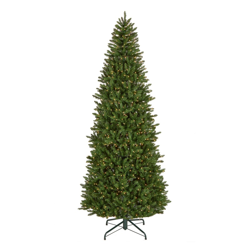 10 ft. Pre-Lit Natural Fraser Slim Fir Tree with Clear Lights, Plug-In