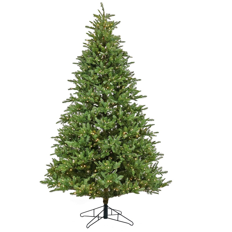 10 ft. Pre-Lit Norway Spruce Hinged Tree with Warm White LED Lights
