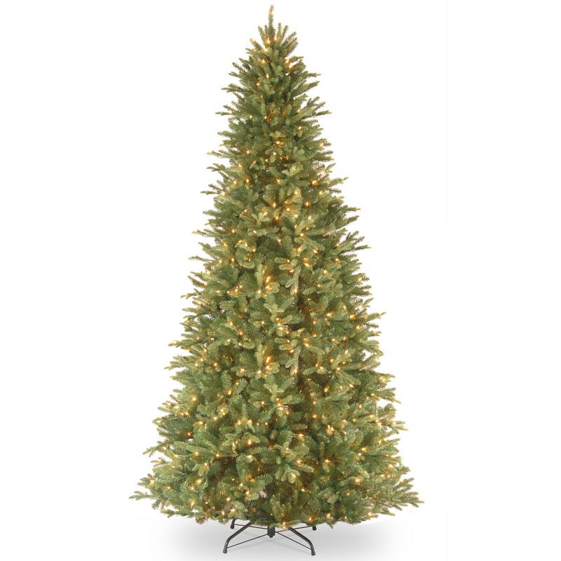 12 ft. Pre-Lit Tiffany Fir Slim Tree with Clear Lights, Plug-In