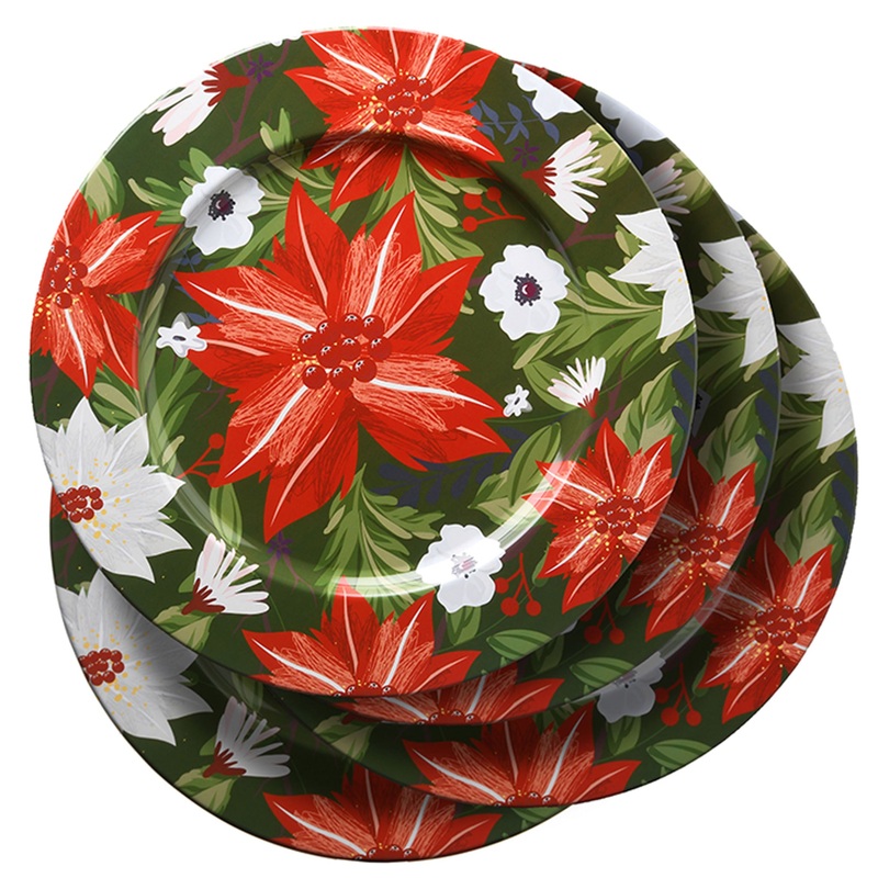 13 in. 4-Piece Holiday Plate Set