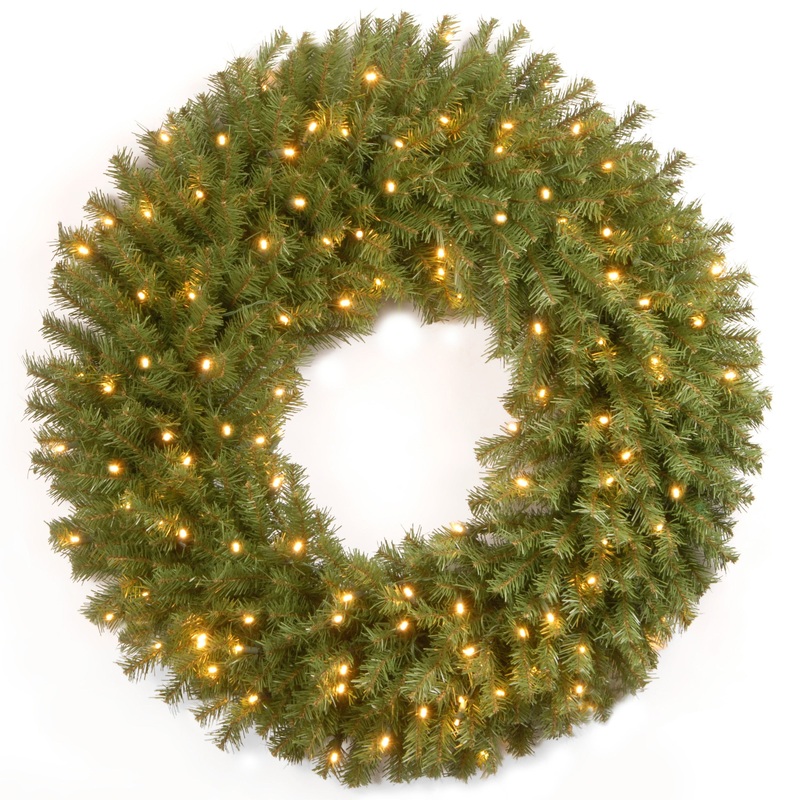 36 in. Norwood Fir Wreath with Warm White Lights