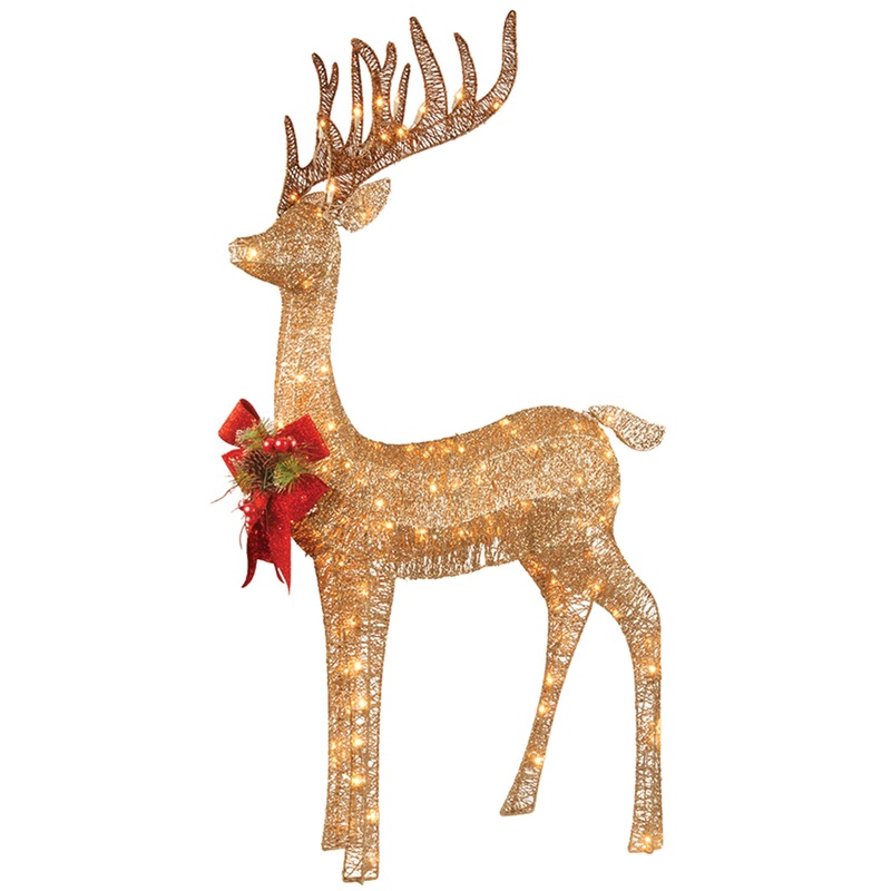 48 in. Pre-lit Standing Reindeer, Plug-In