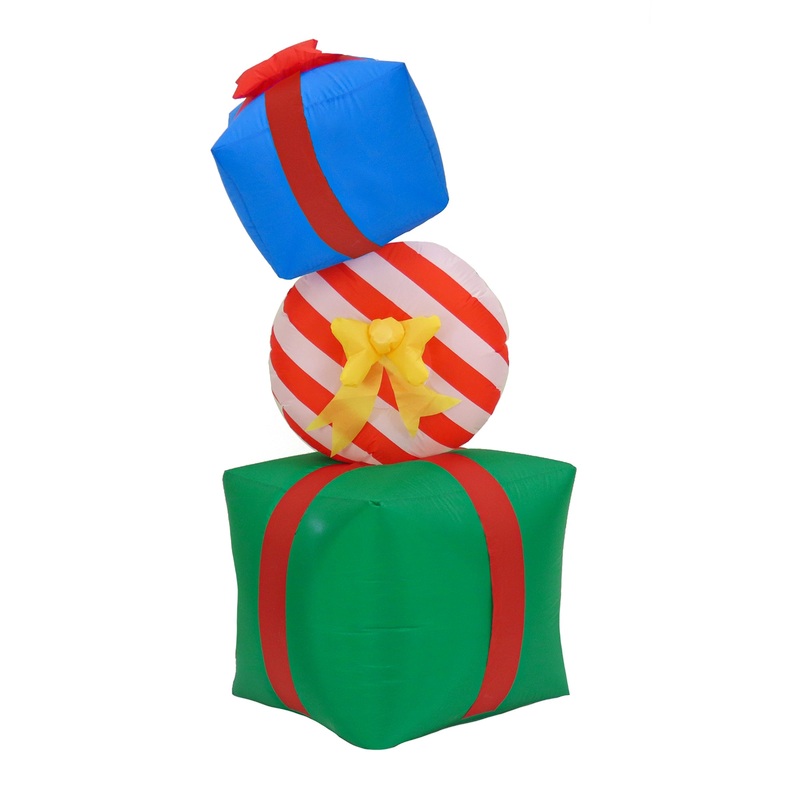 6 ft. Inflatable Blow Up Giftbox Combination, Plug-In