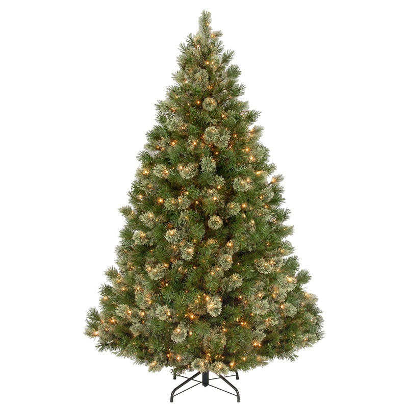7.5 ft. Pre-Lit Wispy Willow Grande Medium Tree with Clear Lights, Plug-In