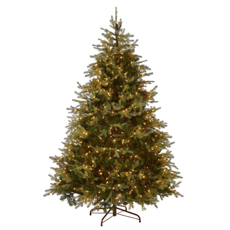 9 ft. Pre-Lit Nordic Spruce Medium Tree with Clear Lights, Plug-In