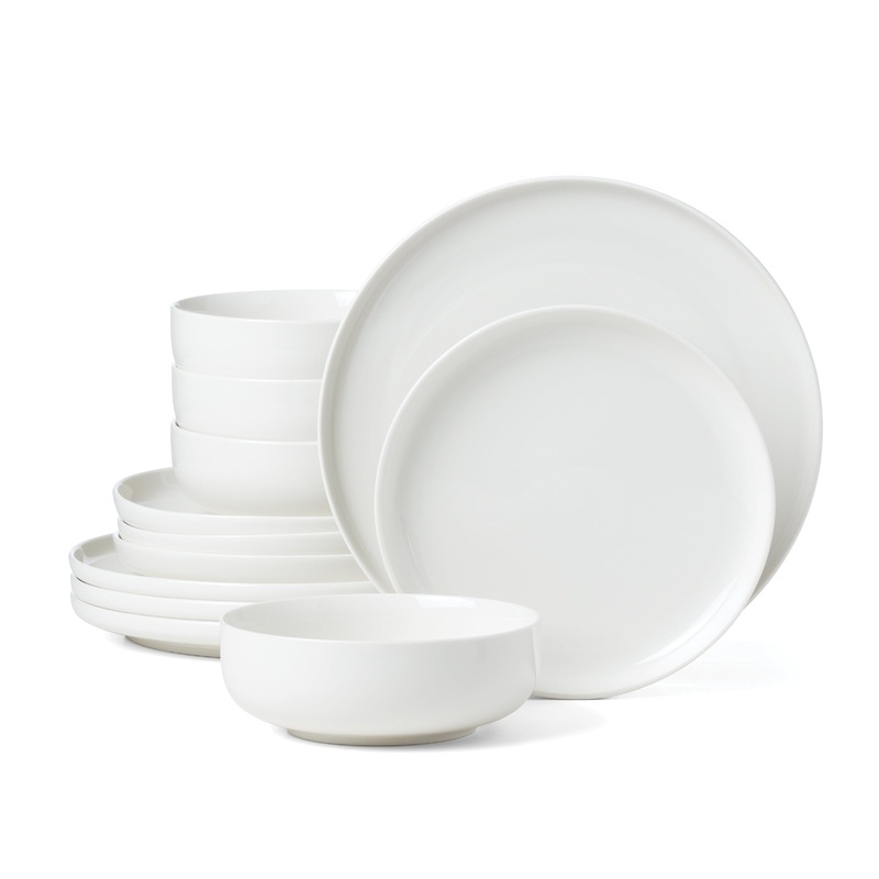 24 Seven White 12-Piece Dinnerware Set
