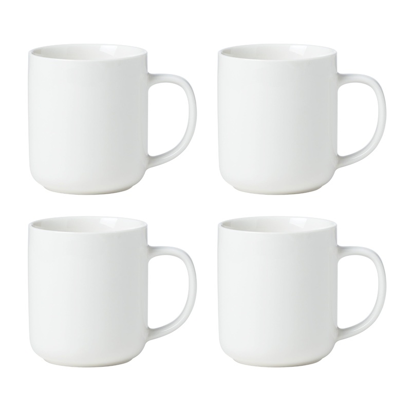 24 Seven White Mugs - Set of 4