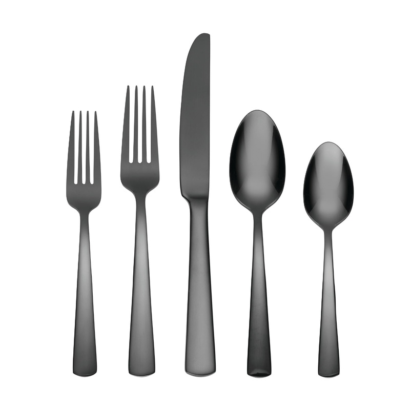 Aptitude Midnight Glossy 20 Piece Flatware Set