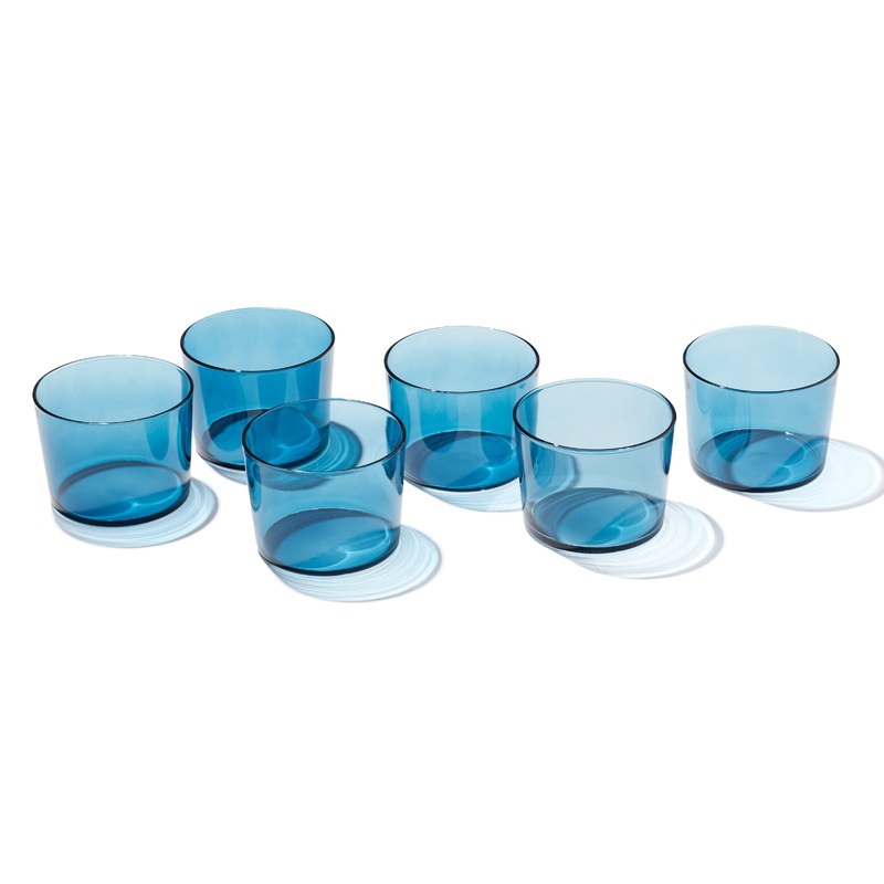 Stackables Blue Short Glasses - Set Of 6