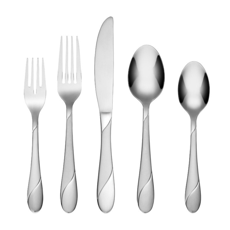 Swirl Sand 89 Piece Flatware Set