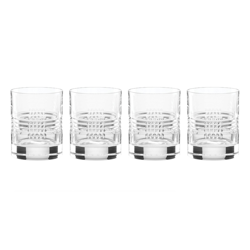 Sloane Crystal Double Old Fashion Glasses - Set Of 4