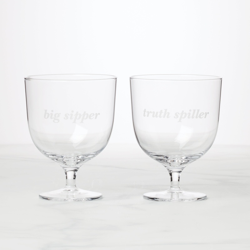 Truth Spiller & Big Sipper Short Glasses - Set Of 2
