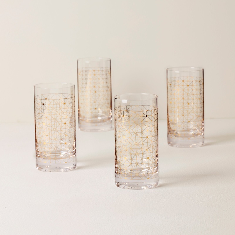Tuscany Classics Gold Dust Highball Glasses - Set Of 4