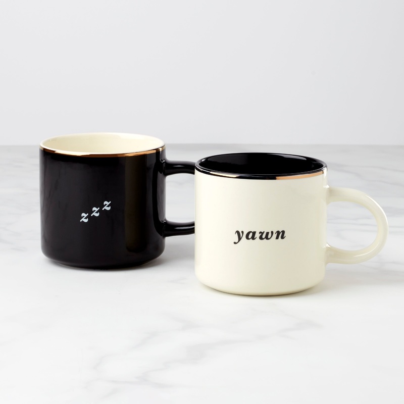 Two of a Kind Yawn & Zzz Mugs - Set of 2
