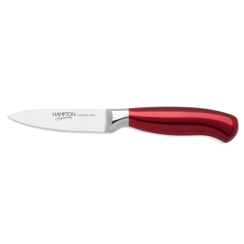 Argentum Red 3.5" Paring Knife with Clear Blade Guard