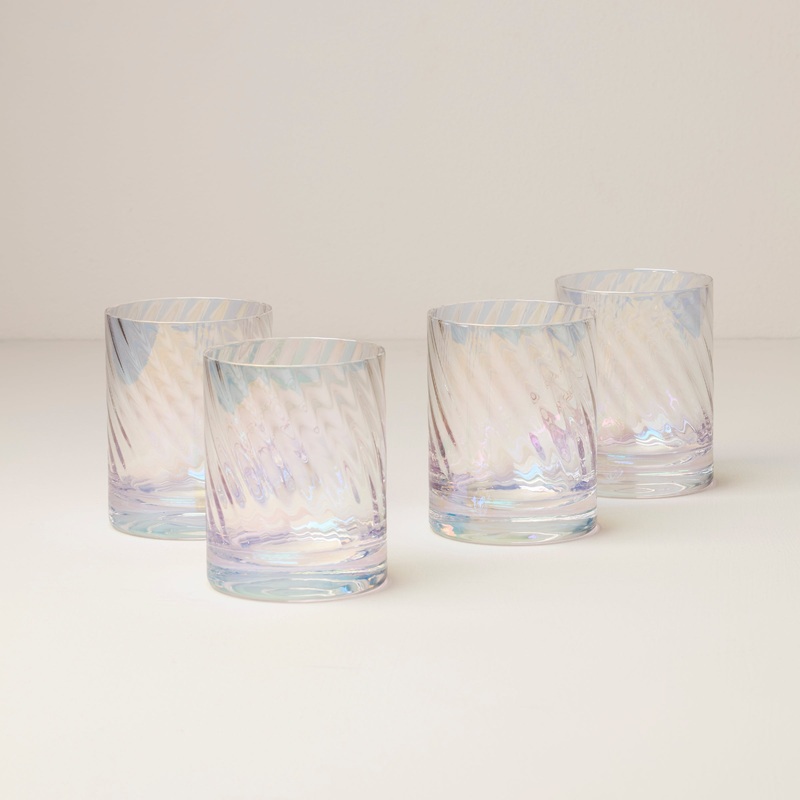 Tuscany Classics Iridescent Double Old Fashion Glasses - Set