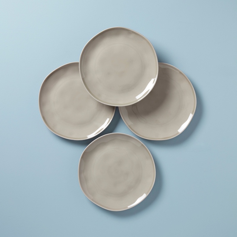 Bay Colors Grey Dinner Plates - Set of 4