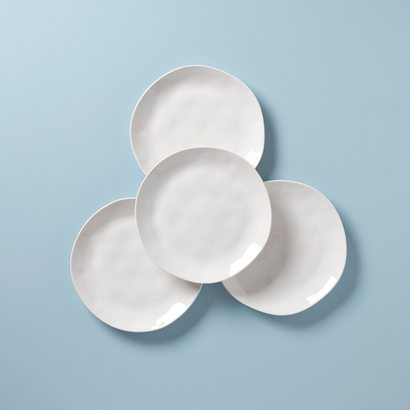 Bay Colors White Dinner Plates - Set of 4