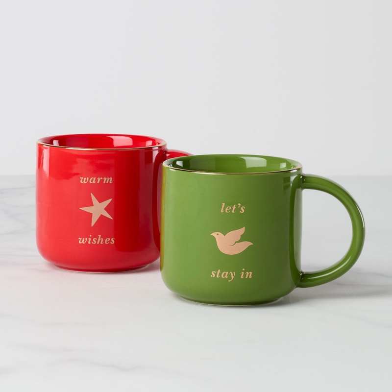 Be Jolly Warm Wishes Mugs - Set of 2