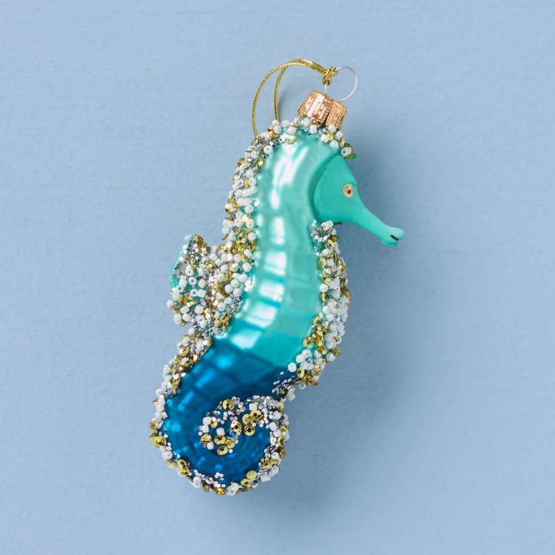 Blown Glass Sea Horse Ornament