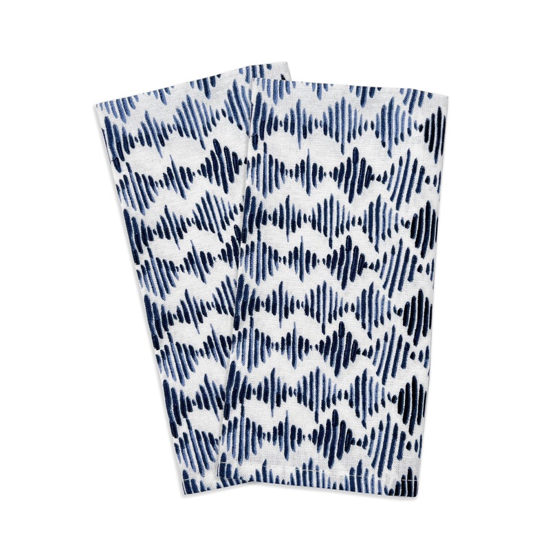 Blue Bay Diamond Dinner Napkin - Set Of 2