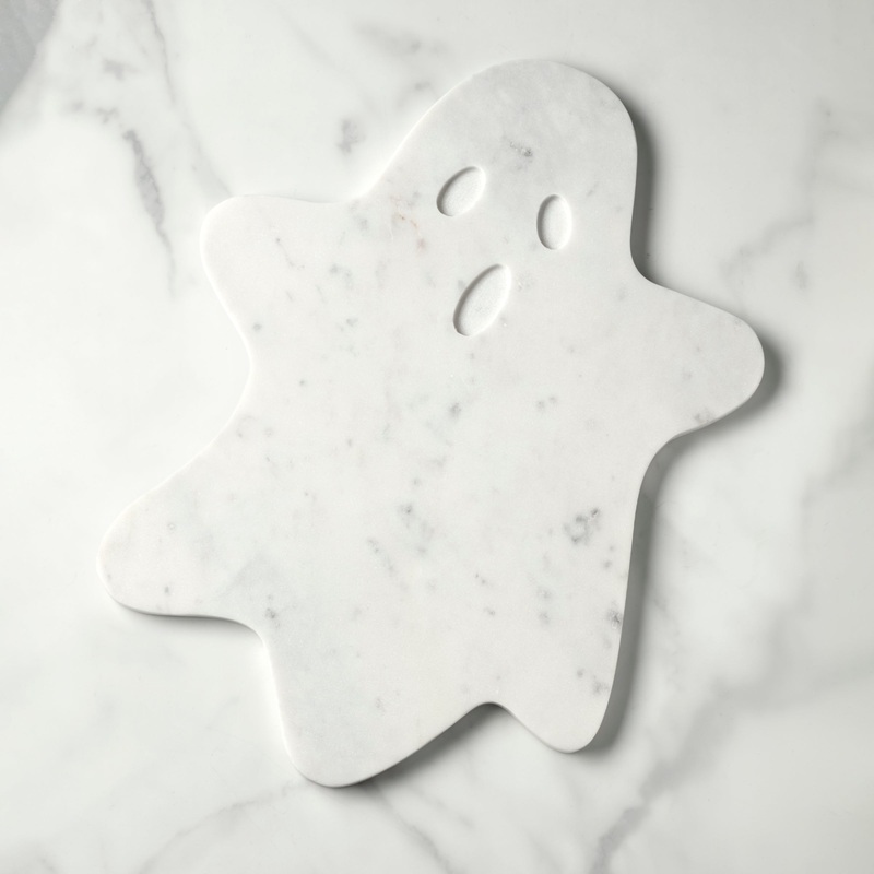 White Marble Ghost Serving Board
