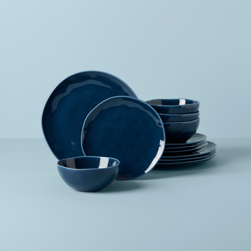 Bay Colors Blue 12-Piece Dinnerware Set