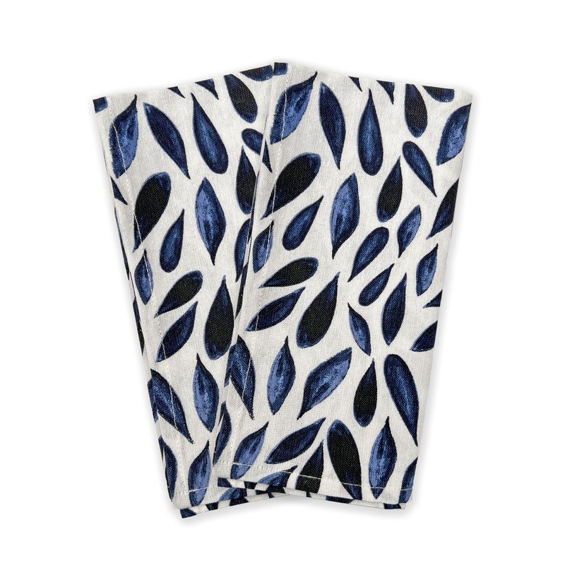 Blue Bay Leaf Dinner Napkin - Set Of 2