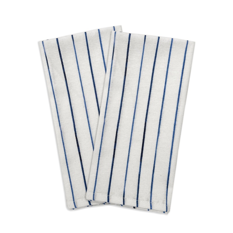 Blue Bay Stripe Dinner Napkin - Set Of 2