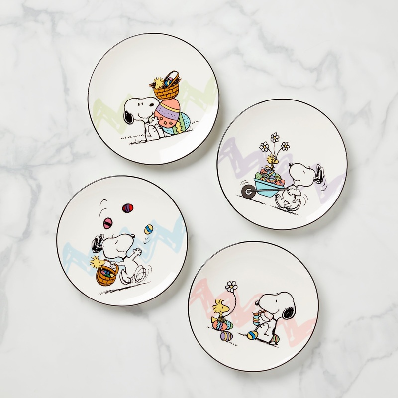 Snoopy Easter Accent Plates - Set of 4