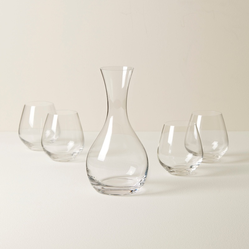 Tuscany Classics Decanter & Stemless Wine Glass Set