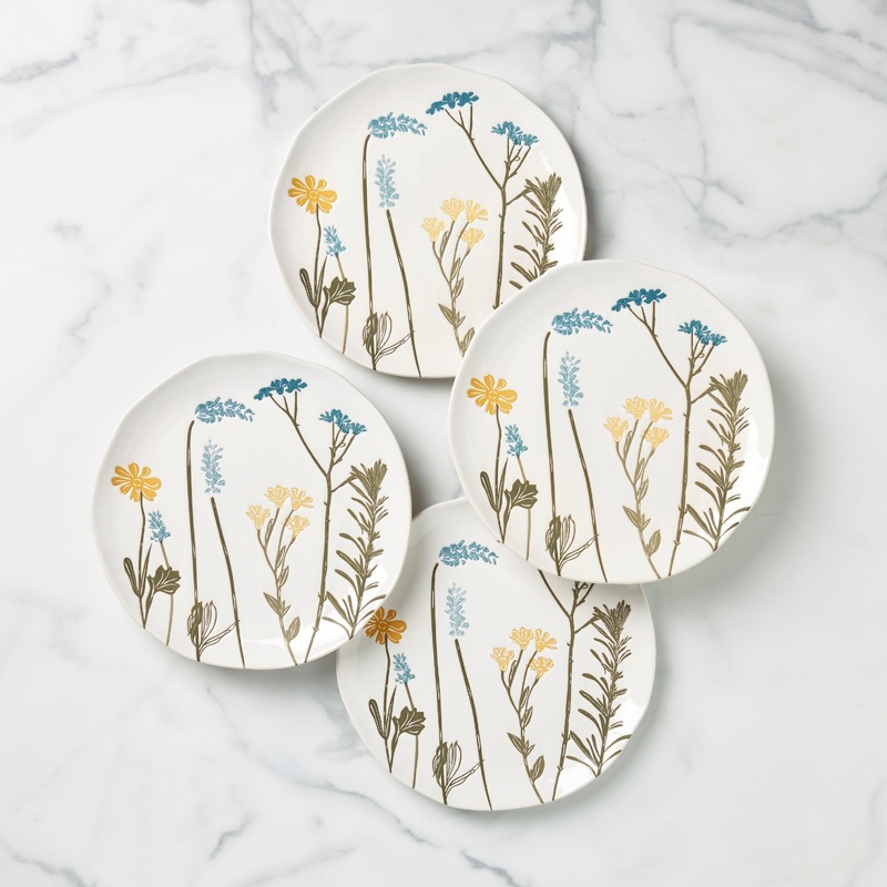 Wildflowers Accent Plates - Set of 4