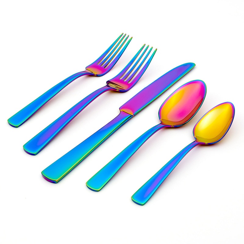 Aptitude Iridescent Mirror 23 Piece Flatware Set