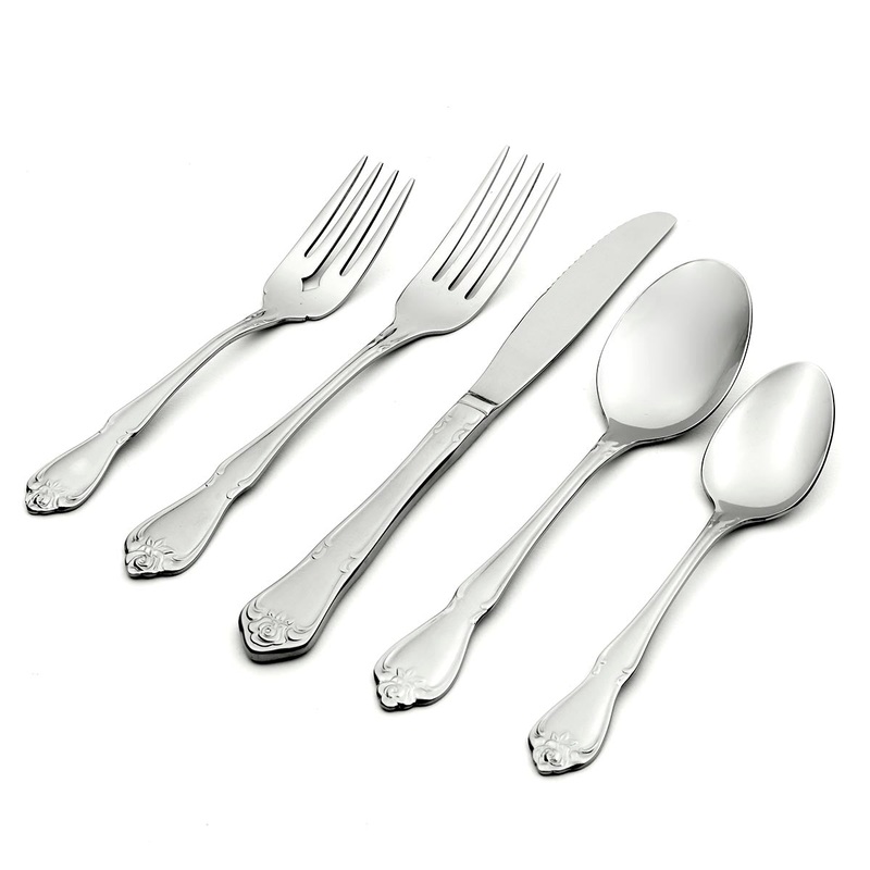 True Rose 45 Piece Flatware Set