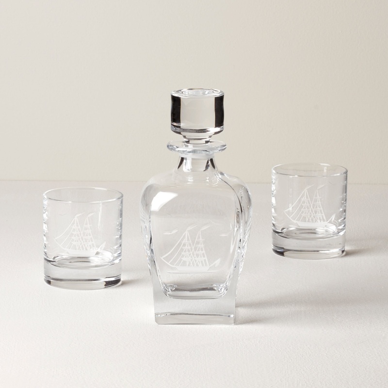 Tuscany Classics Clipper Ship 3-Piece Whiskey Set