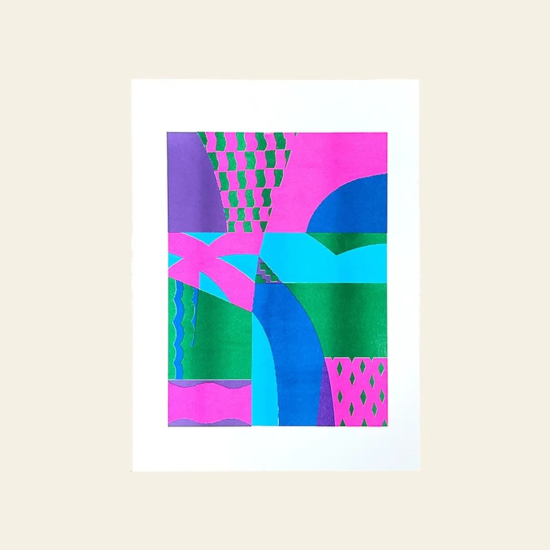 Bbblob Freefall, 2022, Risograph (30x42)