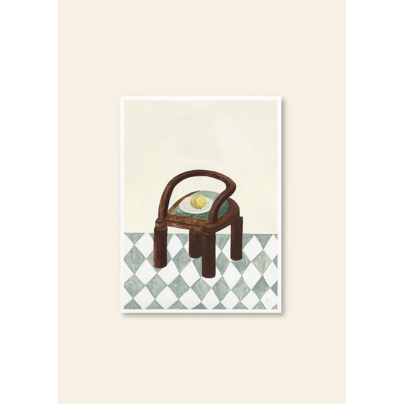 Isabelle Vandeplassche - Chair with Fruit (30x40)