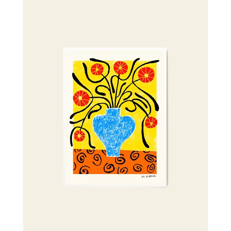 The Poster Club Madelen Mllard - Flowers in Blue Vase (50x70)