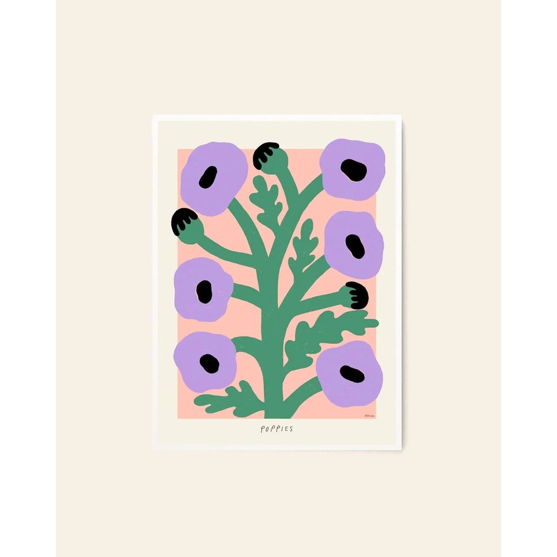 The Poster Club Madelen Mllard - Purple Poppies (50x70)