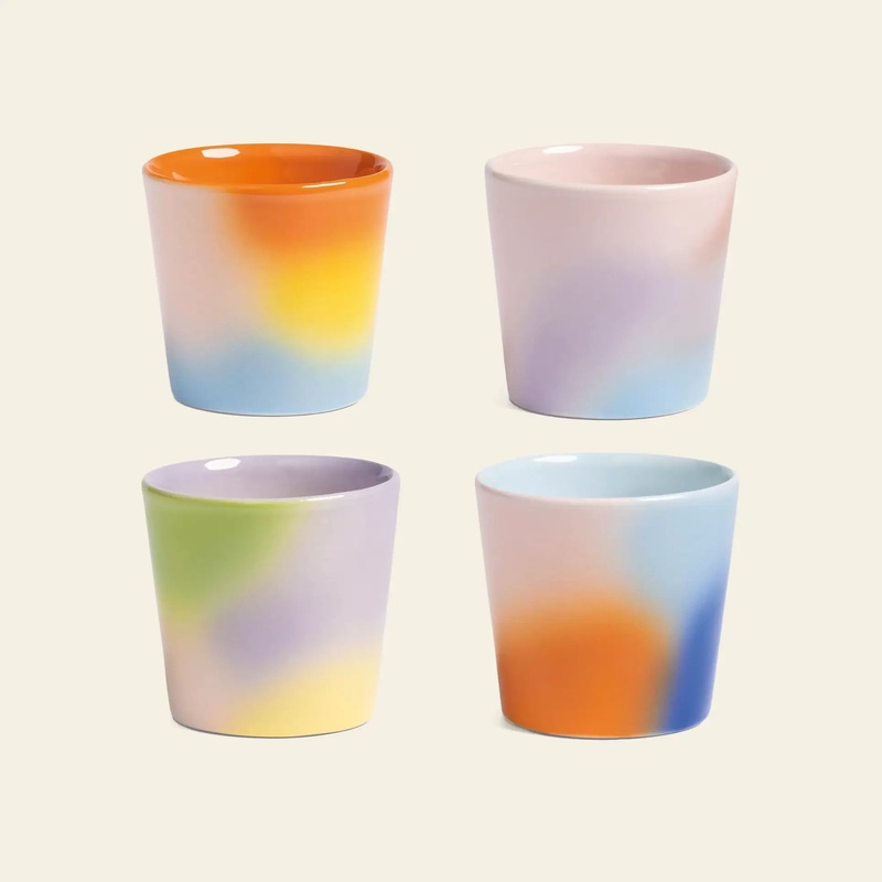 &klevering Hue Mug Small, Set of 4