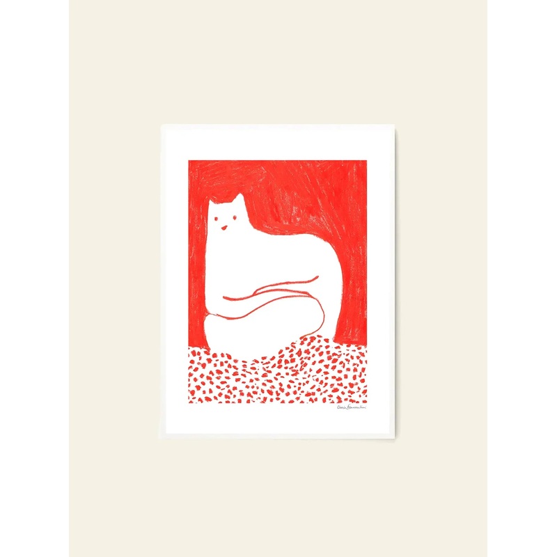 The Poster Club Cinzia Franceschini - Cat In Red (50x70)