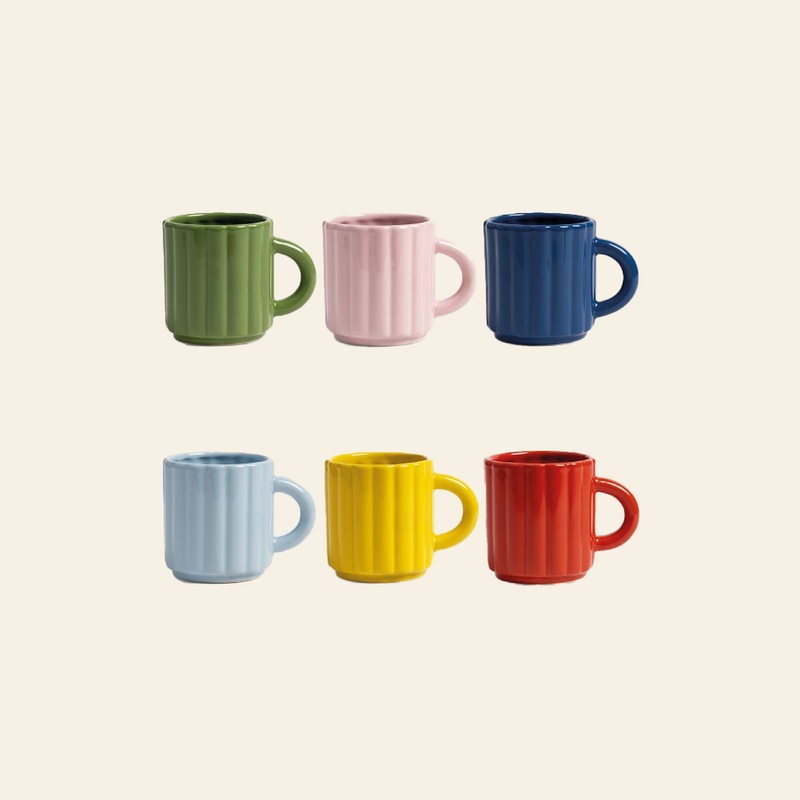 &klevering Tube Mug, Set of 6