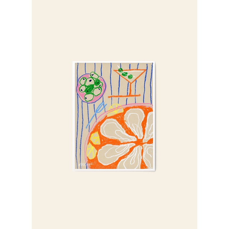 The Poster Club Maxine Mccrann - Martini And Oysters (30x40)