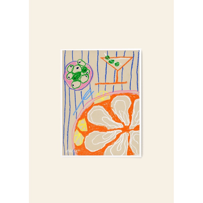 The Poster Club Maxine Mccrann - Martini And Oysters (50x70)