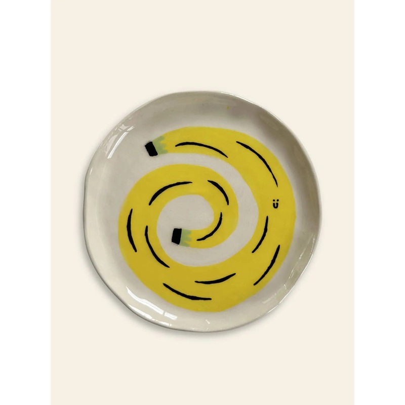 Wobbly Studio Happy Things Plate - Banane