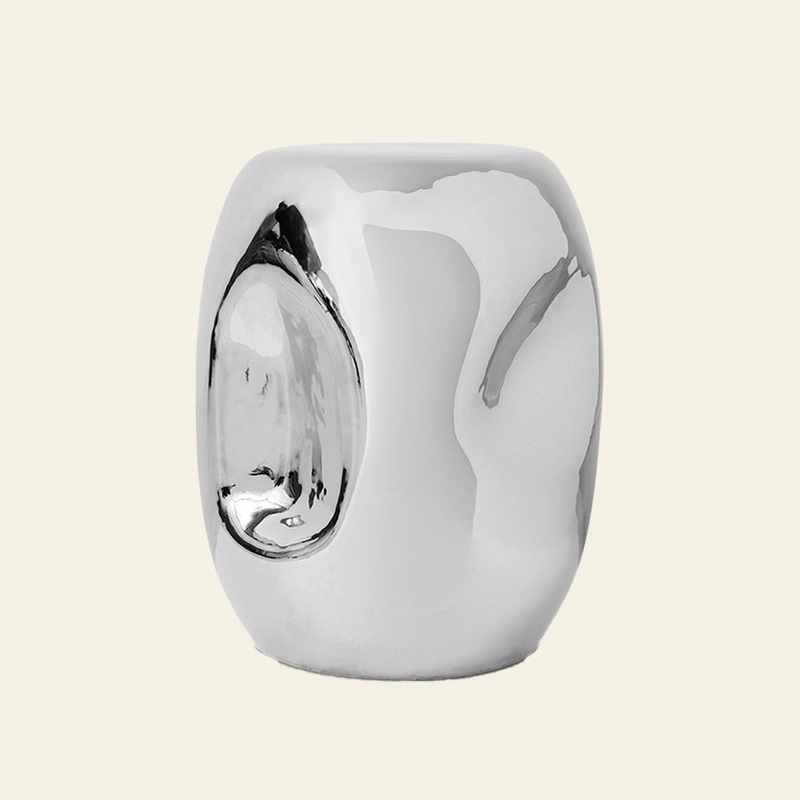 HKLIVING Currents Chrome Side Table