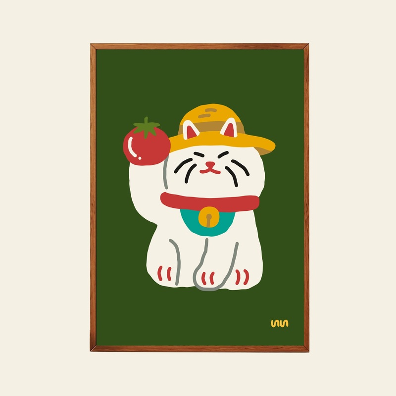 Stacked Store Lucky Summer Cat Poster (30x40)