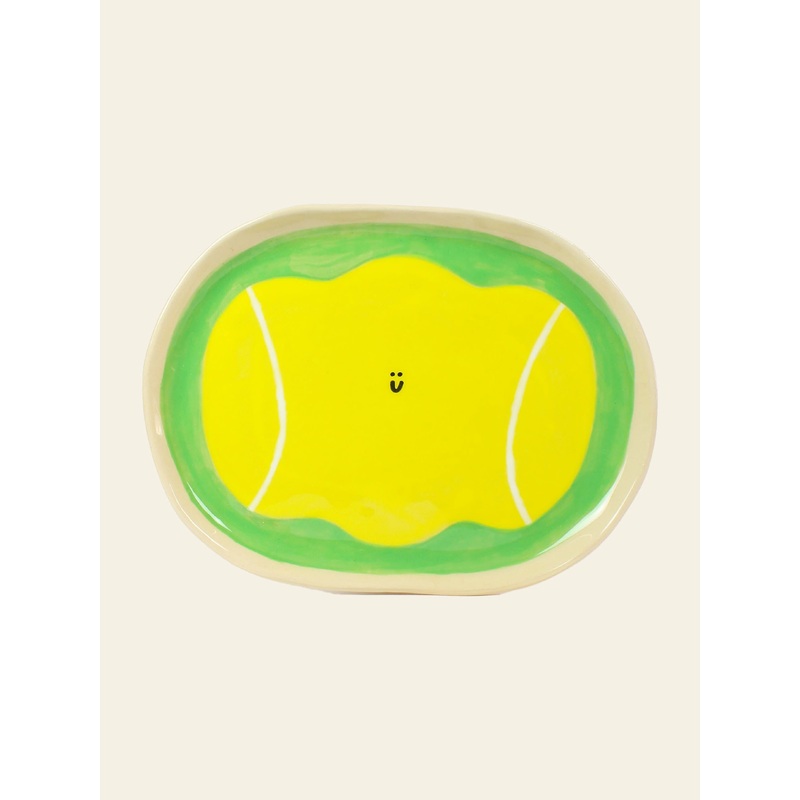 Wobbly Studio Happy Things Plate - Tennis