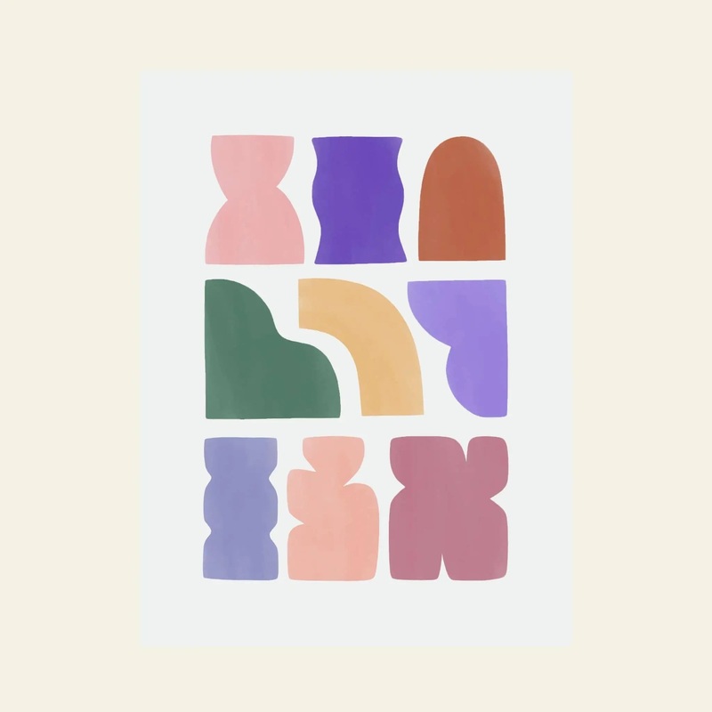 Bbblob Glyphs, 2021, Giclee Print (30x40)