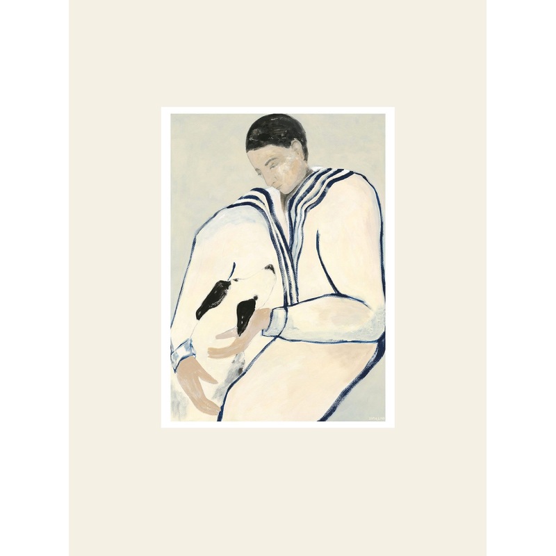 The Poster Club Sofia Lind - Man and Dog (30x40) - Poster
